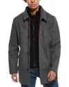 Kenneth Cole Wool-blend Coat In Gray