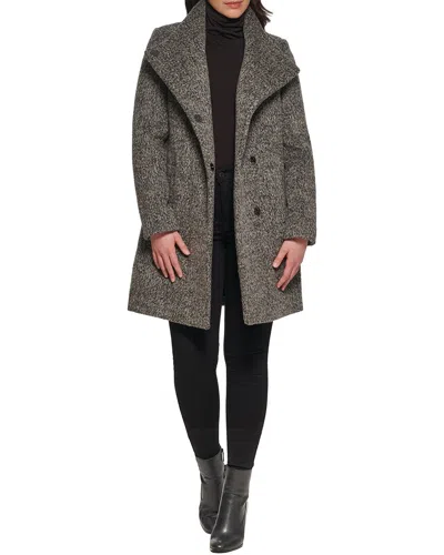 Kenneth Cole Wool-blend Coat In Grey