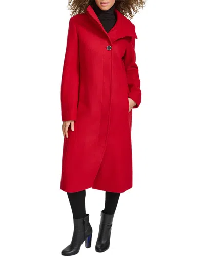 Kenneth Cole Wool-blend Coat In Red