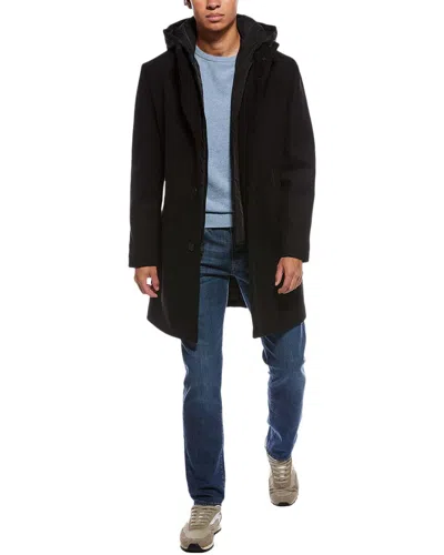 KENNETH COLE WOOL-BLEND MELTON COAT