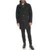 Kenneth Cole Men's Wool Button Car Coat In Black