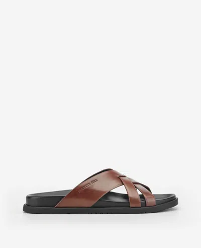Kenneth Cole Wooper Leather Sandal In Brown