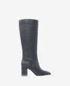 Kenneth Cole Yvonne Knee High Boot In Black Leather