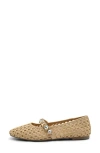 Kenneth Cole Zeta Mary Jane Flat In Natural Raffia