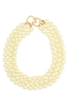 Kenneth Jay Lane 12mm Faux Pearl Necklace In Pearl