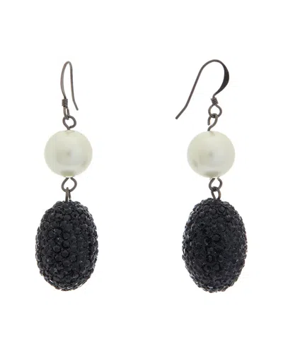 Kenneth Jay Lane 12mm Pearl Dangle Earrings