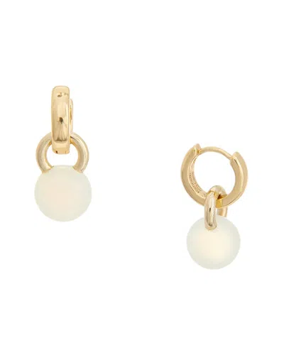 Kenneth Jay Lane 14k Plated Moonstone Dangle Earrings In Gold