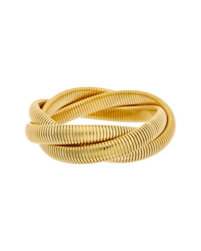 Kenneth Jay Lane 14k Plated Snake Bracelet In Yellow