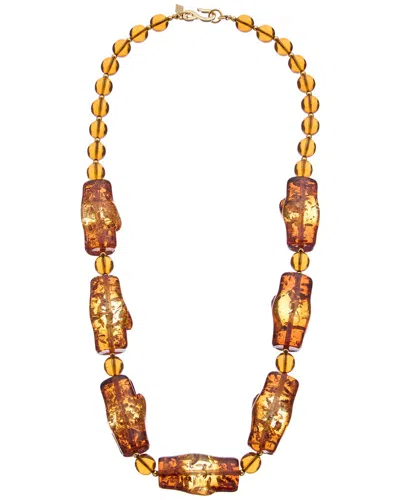 Kenneth Jay Lane 18k Plated Bead Necklace