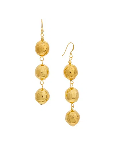 Kenneth Jay Lane 18k Plated Dangle Earrings In Metallic