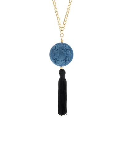 Kenneth Jay Lane 18k Plated Pendant Necklace