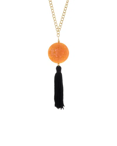 Kenneth Jay Lane 18k Plated Pendant Necklace