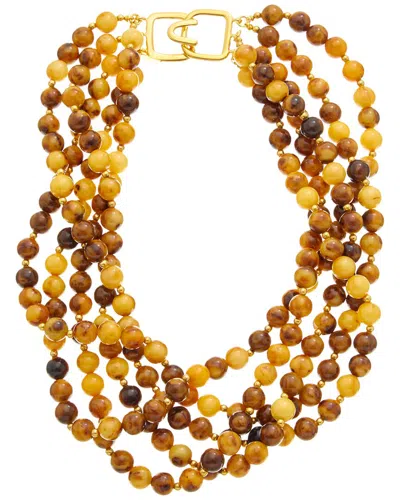 Kenneth Jay Lane 18k Plated Torsade Necklace