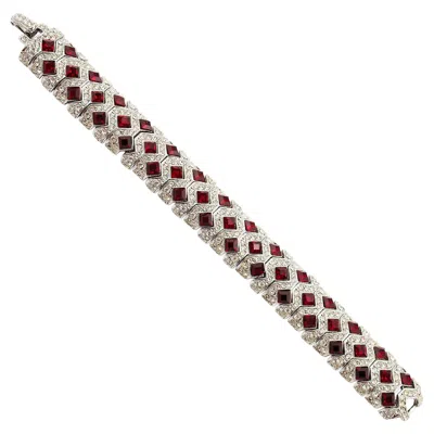 Pre-owned Kenneth Jay Lane 1980s  Art Deco Cocktail Bracelet In Multi