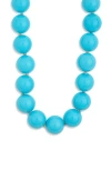 Kenneth Jay Lane 20mm Beaded Necklace In Turquoise