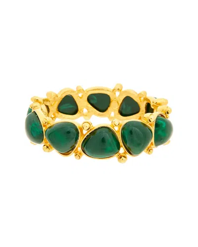 Kenneth Jay Lane 22k Plated Bangle Bracelet In Pink