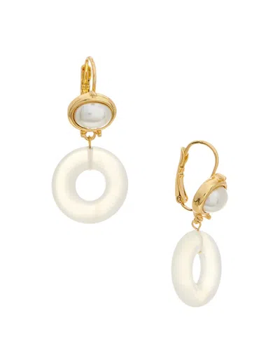 Kenneth Jay Lane 22k Plated Dangle Earrings In Metallic