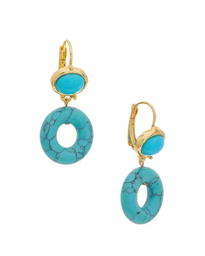 Kenneth Jay Lane 22k Plated Dangle Earrings In Pink
