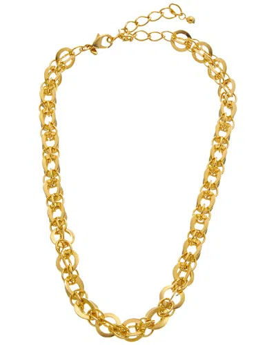 Kenneth Jay Lane 22k Plated Link Necklace In Purple