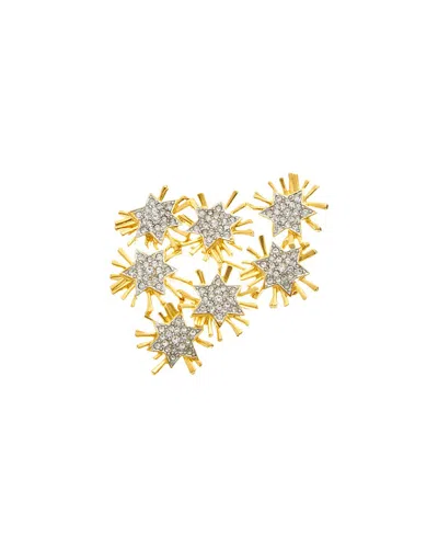 Kenneth Jay Lane 22k Plated Pin Brooch In Gold