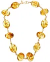 Kenneth Jay Lane 22k Plated Station Necklace In Gold