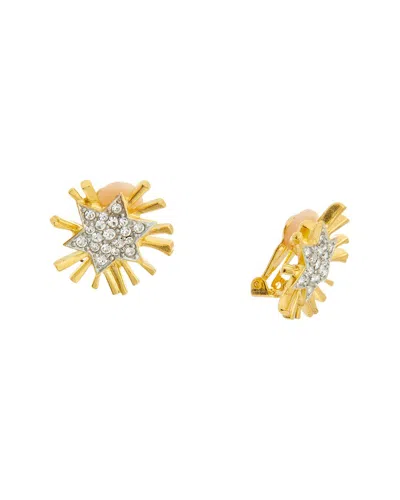Kenneth Jay Lane 22k Plated Stud Earrings In Gold