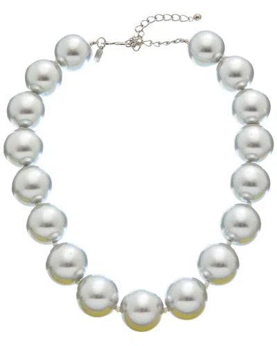Kenneth Jay Lane 25mm Pearl Statement Necklace In Metallic