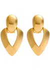 Kenneth Jay Lane Arrow Clip-on Drop Earrings In Gold
