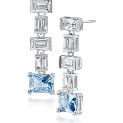 Kenneth Jay Lane Baguette Cubic Zirconia Drop Earrings