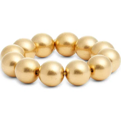 Kenneth Jay Lane Ball Stretch Bracelet In Gold