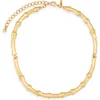 Kenneth Jay Lane Bamboo Shaped Collar Necklace In Gold