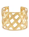 Kenneth Jay Lane Basket Weave Cuff Bracelet In Gold Tone In Gold