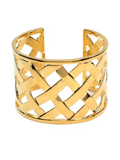 Kenneth Jay Lane Basketweave Cuff