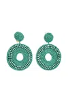 Kenneth Jay Lane Bead Round-shape Earrings In Green