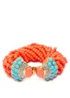 Kenneth Jay Lane Beaded 22kt Gold-plated Bracelet
