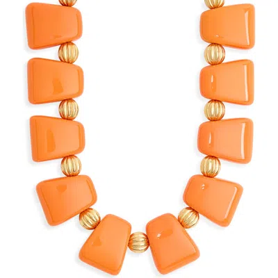 Kenneth Jay Lane Beaded Collar Necklace In Gold