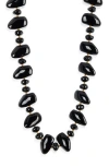 Kenneth Jay Lane Beaded Long Necklace In Black