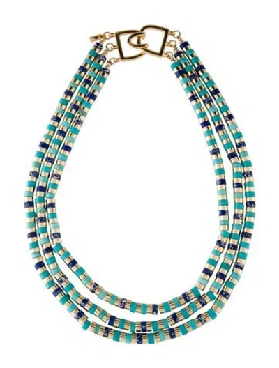 Pre-owned Kenneth Jay Lane Beaded Multistrand Necklace, 19"