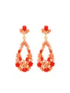 Kenneth Jay Lane Beaded 22kt Gold-plated Drop Earrings In Multi
