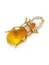 Kenneth Jay Lane Beetle Pin In Yellow