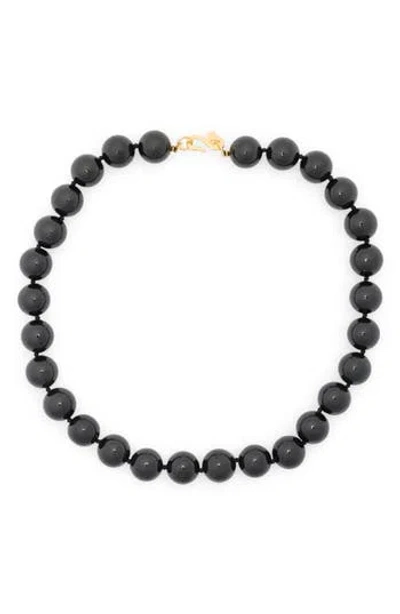 Kenneth Jay Lane Black Beaded Necklace
