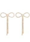 Kenneth Jay Lane Bow Crystal-embellished Drop Earrings In Gold
