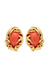 Kenneth Jay Lane Branch & Coral Earrings