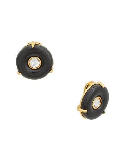 Kenneth Jay Lane Button Earrings In Black