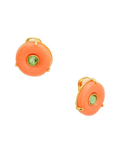 Kenneth Jay Lane Button Earrings In Neutral