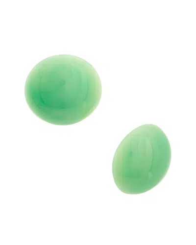 Kenneth Jay Lane Button Earrings In Green