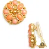Kenneth Jay Lane Button Earrings In Gold