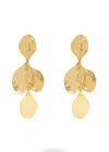 Kenneth Jay Lane Cascading Leaf 22kt Gold-plated Drop Earrings In Gold
