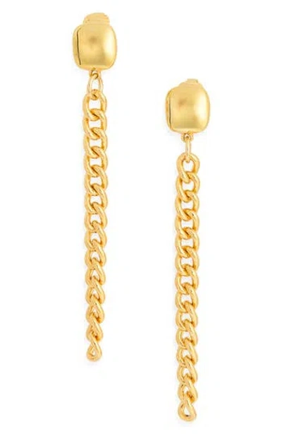Kenneth Jay Lane Chain Link Drop Earrings In Gold