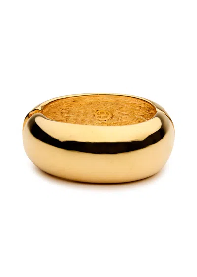 Kenneth Jay Lane Chunky Hinged Bracelet In Gold